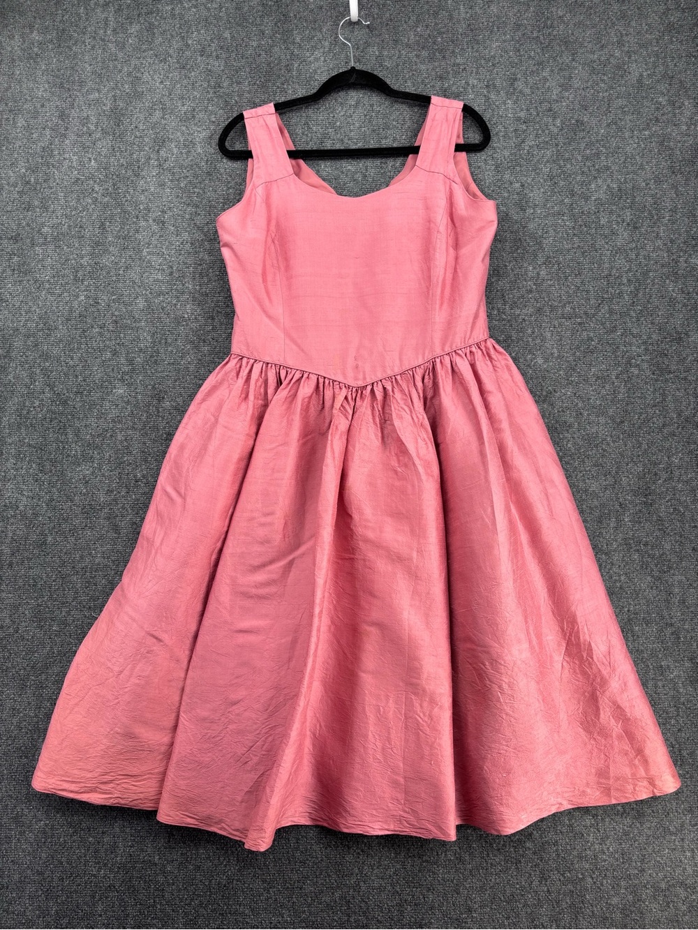 VTG Laura Ashley Pink Mauve 100% Silk Princesscore Midi Dress Women’s 12